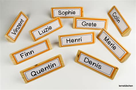 Lernstübchen: mein Start mit den Namensschildern