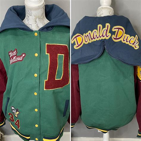 New Donald Duck Varsity Letterman Jacket Depop