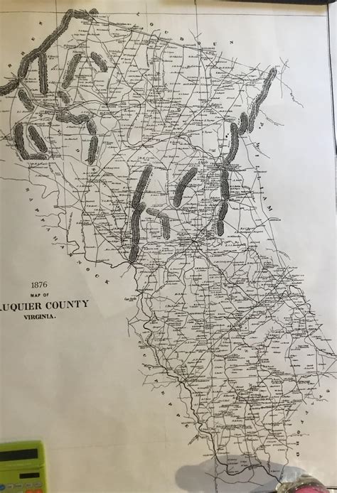 1876 Map Of Fauquier County