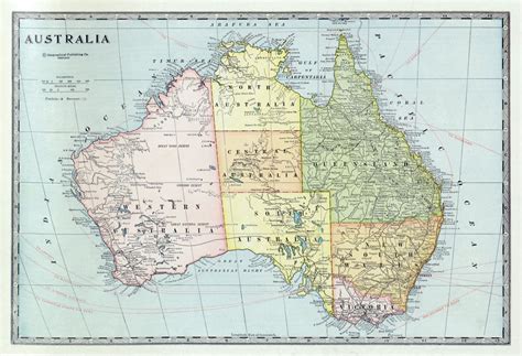 Large Detailed Old Political And Administrative Map Of Australia With