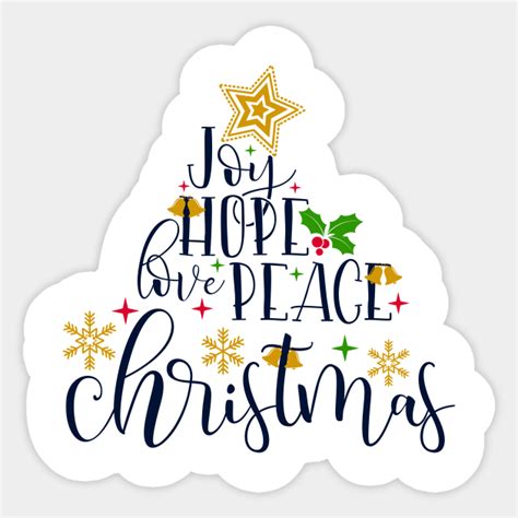 Joy Hop Love Peace Christmas Joy Hope Love Peace Christmas Sticker