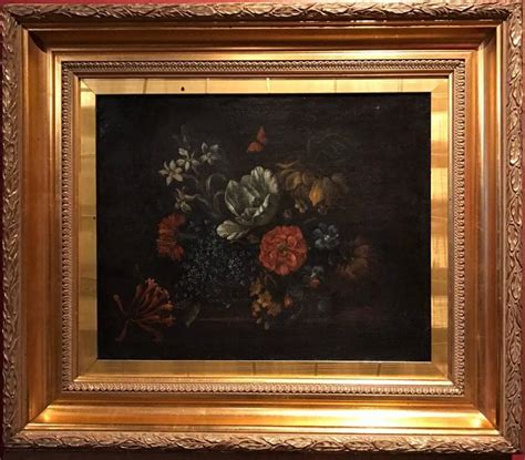 Unknown 17th Century Flemish Baroque Old Master Flower Oil Painting