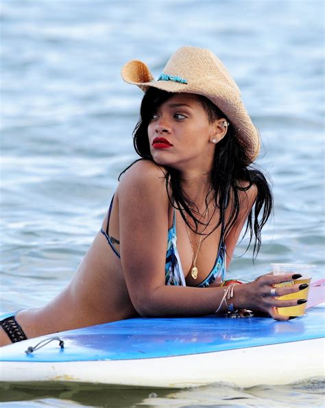 Rihanna Showcases Killer Body In Tiny Bikini While Paddleboarding ~ Onlinecelebsgallery