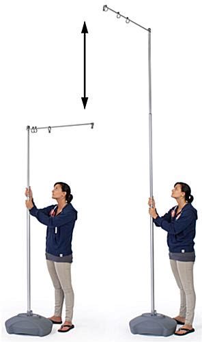 Outdoor Flag Pole Stands Adjustable Stand Banner Not Included