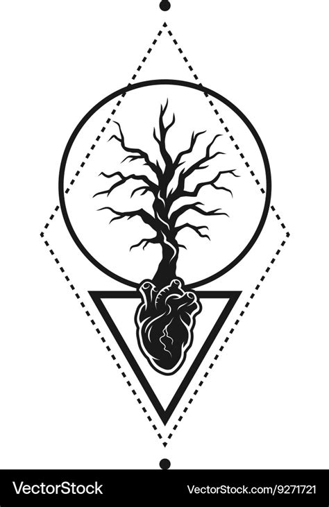 Heart Of The Tree As A Symbol Of Life Royalty Free Vector