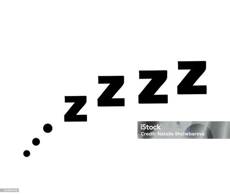 Zzzz Black Sleeping Text Isolated On A White Background Vector