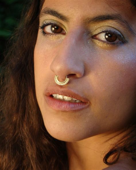 Persephone Tribal Nose Ring Gold Nose Hoop Indian Nose Ring Etsy Uk