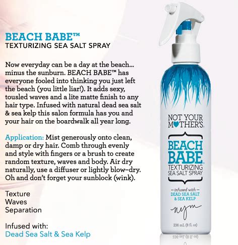 How to use sea salt spray for hair. Sweet Mélange : Not Your Mother's® Beach Babe™ Texturizing ...