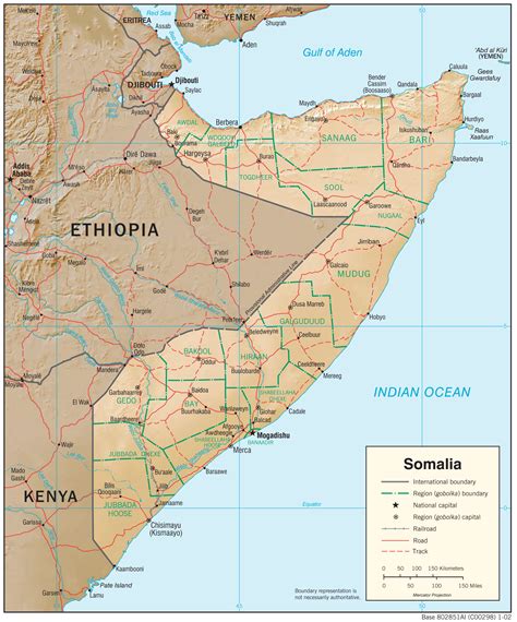 Geographic Map Of Somalia Country Report