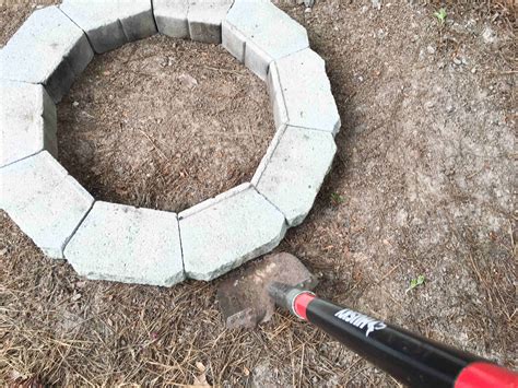 Dig down about 6 inches. How to Make a DIY Fire Pit in Your Backyard - Building Our Rez