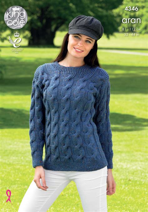 Easy To Follow Sweater And Cardigan Knitted With Fashion Aran Knitting Patterns King Cole