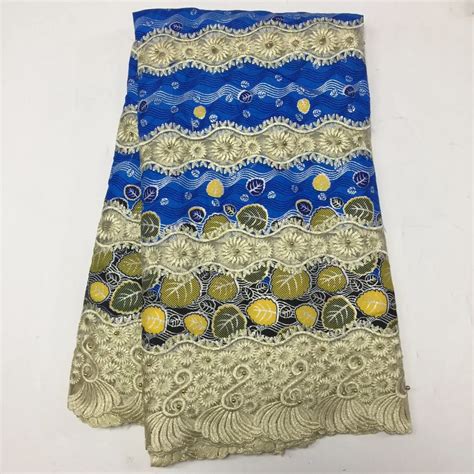New Arrival Wholesale Priceafrican Wax Printed Lace Fabric6 Yds High