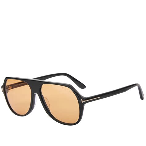 Tom Ford Sunglasses Hayes Sunglasses Shiny Black And Brown End Kr