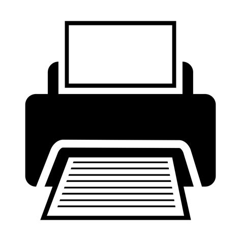 Print & attach your shipping labels to the correct bags. Vector for free use: Sign of printer