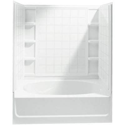 The shower tub combos are high quality, and easy to install. STERLING Ensemble 60 in. x 36 in. x 72 in. Bath and Shower ...