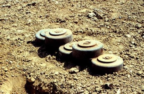 Anti Tank Land Mines Are Stacked For Destruction At Guantanamo Bay