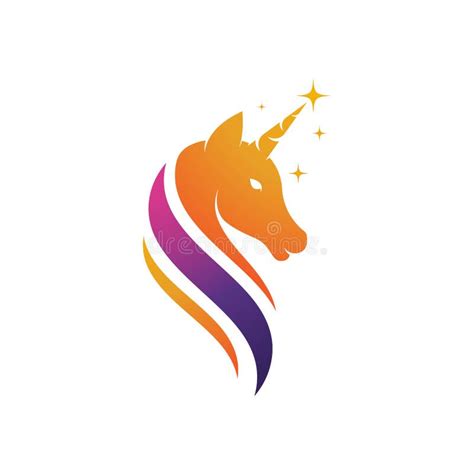 Unicorn Logo Icon Vector Illustration Stock Vector Illustration Of