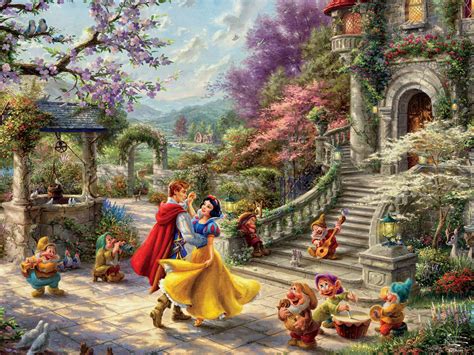 Thomas Kinkade Disney Snow White Sunlight 750 Piece Jigsaw Puzzle