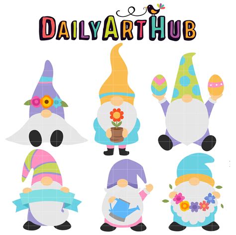 Spring Gnomes Daily Art Hub Graphics Alphabets And Svg