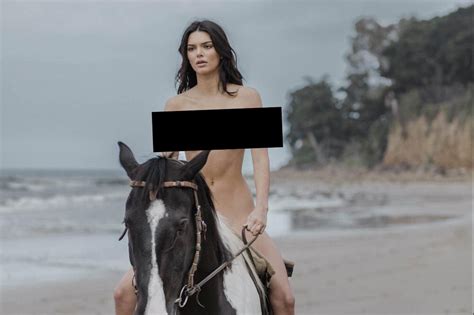 Kendall Jenners Naked Horseback Photo Shoot Leaks Online