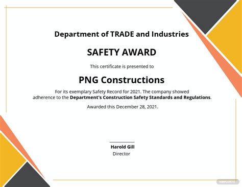 24 Free Construction Certificate Templates Customize And Download