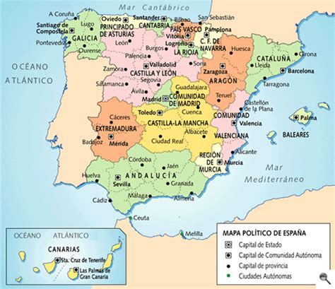 Mapa Político De España Coses De Sisè