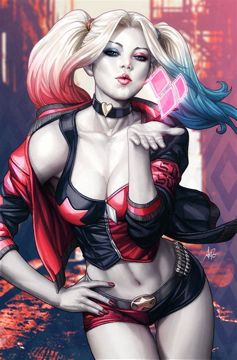 Harley Quinn Variant Comic Book By Stanley Artgerm Lau