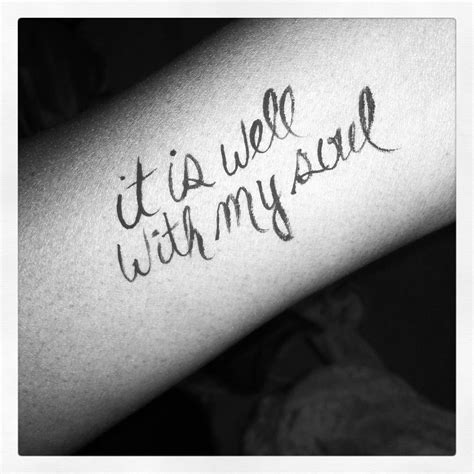 It Is Well With My Soul Tattoo Ideas Volkswagencampervanforsale