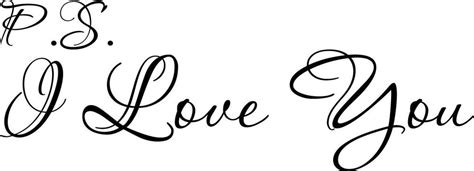 Ps I Love You Cute Cursive Vinyl Wall Decal Quote Sticker