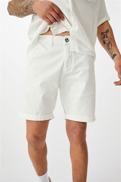 Washed Chino Short White White Cotton On Shorts