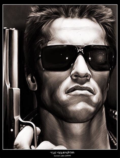The Terminator Fan Art Drawing By Bradley James Geiger Pixels