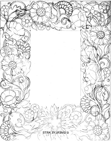 Simple Flower Designs For Pencil Drawing Borders Drea