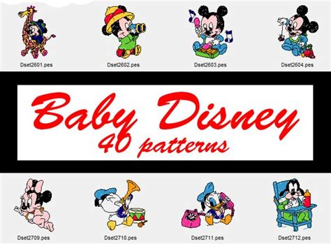 Baby Disney Machine Embroidery Patterns 4 By Embroiderizefactory