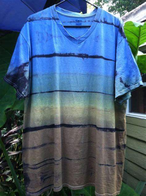 Mens Xxl Multicolor Shibori Landscape Tie Dye T Shirt Shibori Etsy