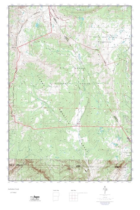 Mytopo Archuleta Creek Colorado Usgs Quad Topo Map