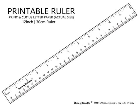 Free Printable Centimeter Ruler Actual Size