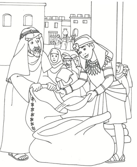Old testament bible story coloring pages. Joseph And Pharaoh Coloring Page - Coloring Home