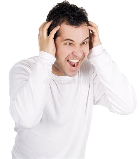 Angry Man Screaming Stock Image Image Of Negativity 13069815