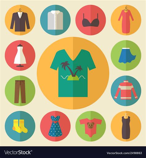 Clothing Icons Set Royalty Free Vector Image Vectorstock