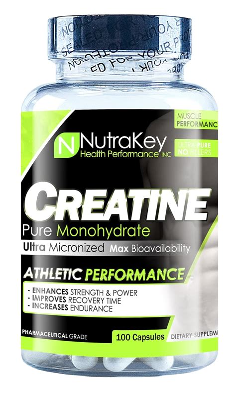 Nutrakey Creatine Monohydrate Capsules 100 Count 100 Count