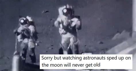Sped Up Footage Of Astronauts On The Moon Has Gone Viral Again Because
