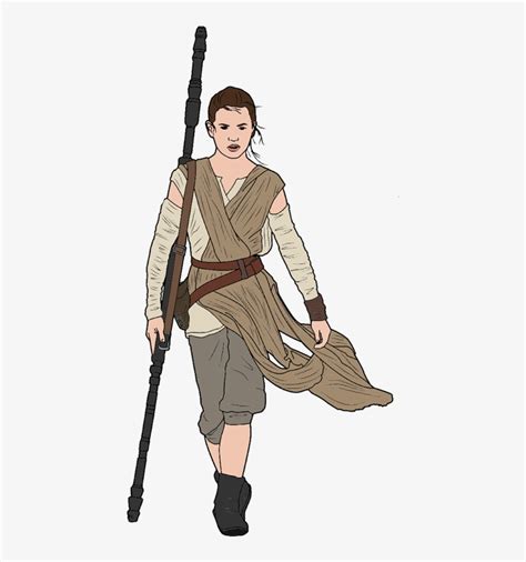 Rey Rey Star Wars Cartoon Transparent Png 450x799 Free Download