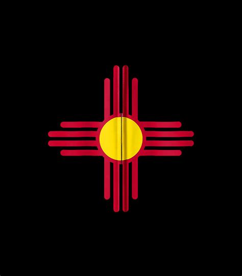 New Mexico Flag Red Zia Sun Symbol Men Women Digital Art By Quynh Vo