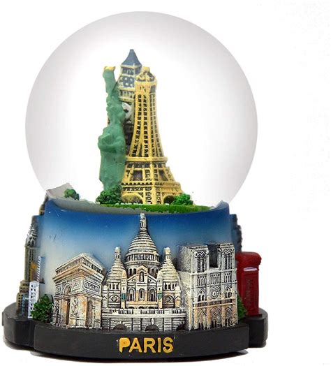 Home Décor Accents Statue Of Liberty Paris New York London Snow Globe