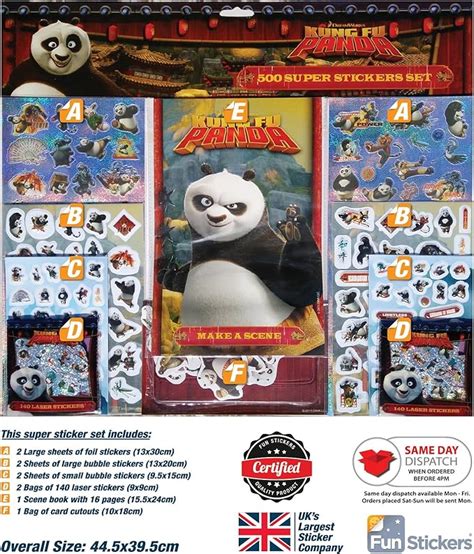 Kung Fu Panda 500 Sticker Set 8001 Uk Toys And Games