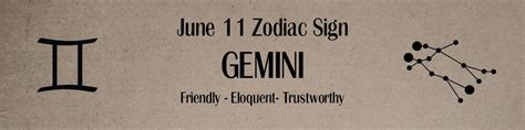 June 11 Zodiac Sign Gemini Personality Compatibility And More