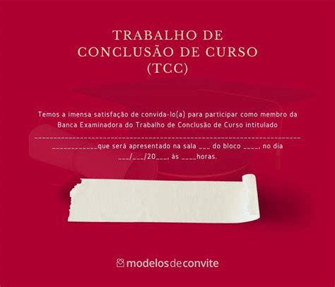 Convite Para Banca De Tcc Modelos De Convite
