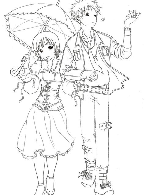 Emo Anime Coloring Pages