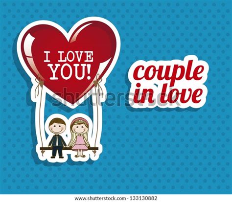 Illustration Couple Love Dating Vector Illustration Stock Vector Royalty Free 133130882