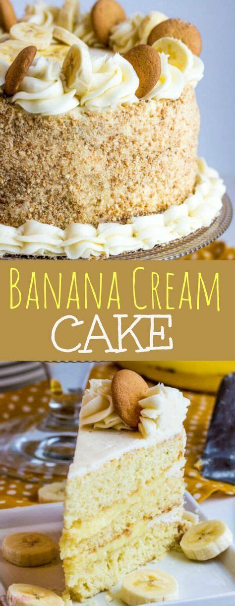 Banana Cream Cake Recipe Banana Cream Cakes Desserts Cake Recipes